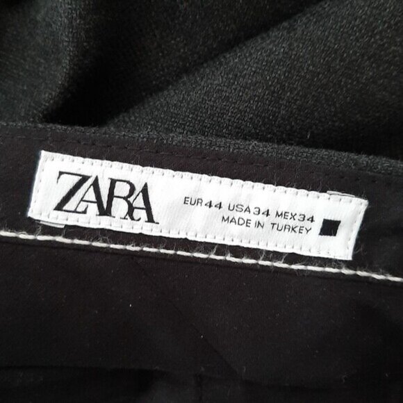 ZARA Slim Fit Cuffed Modern Dress Pants Trousers Gray Men's Sz 34 - Picture 12 of 15